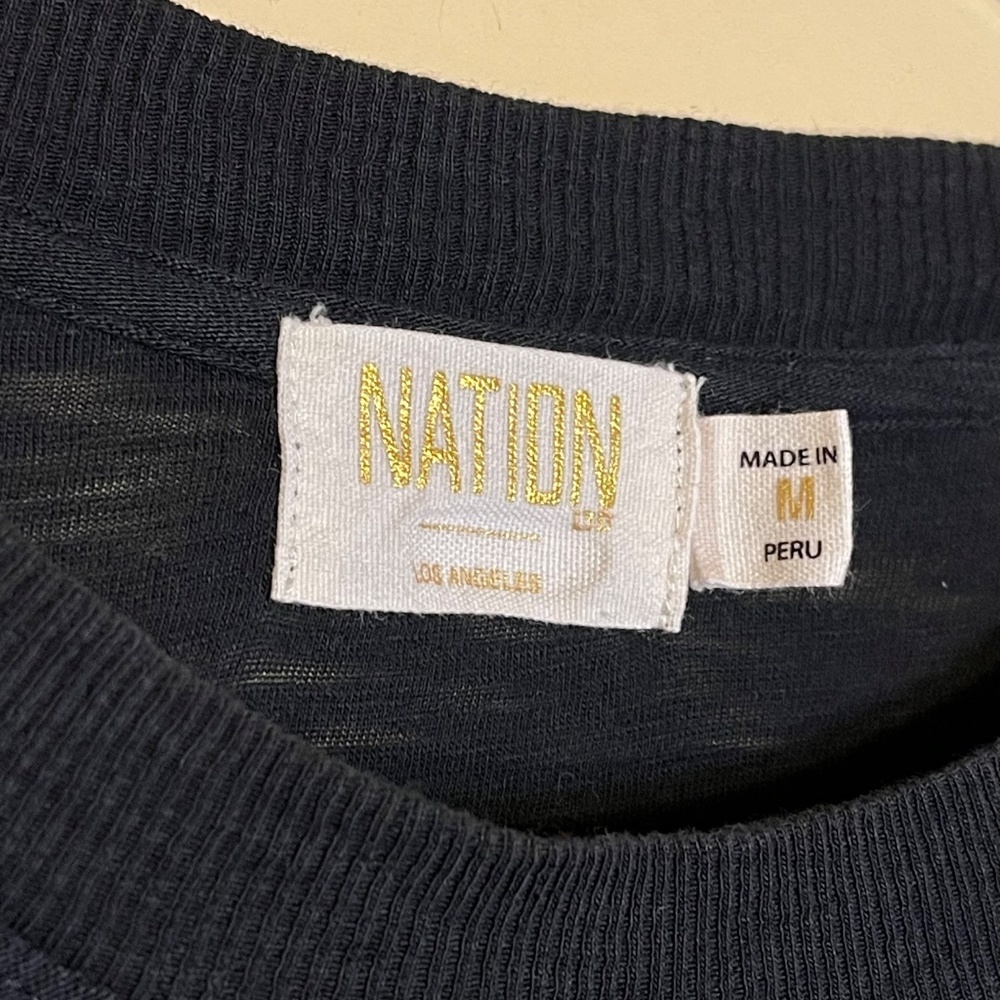 Nation LTD Black Ruffle Sleeve Top - Picture 2 of 6